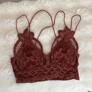 Free People intimately FP Adella longline bralette, copper